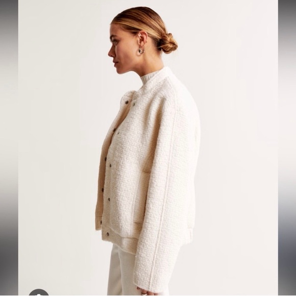 Abercrombie & Fitch Wool-Blend Bomber Jacket - Picture 4 of 9